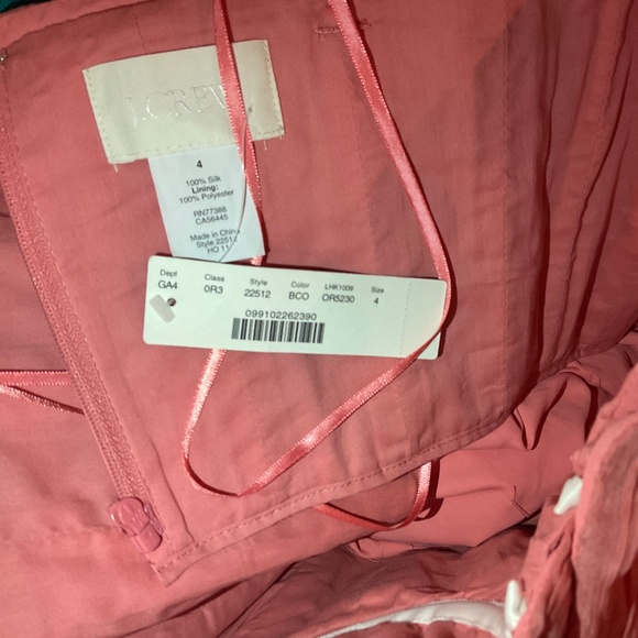 NWT 4 JCrew Taryn Dress Silk Chiffon Formal Cocktail Salmon Prom Medium Papaya - Picture 8 of 9